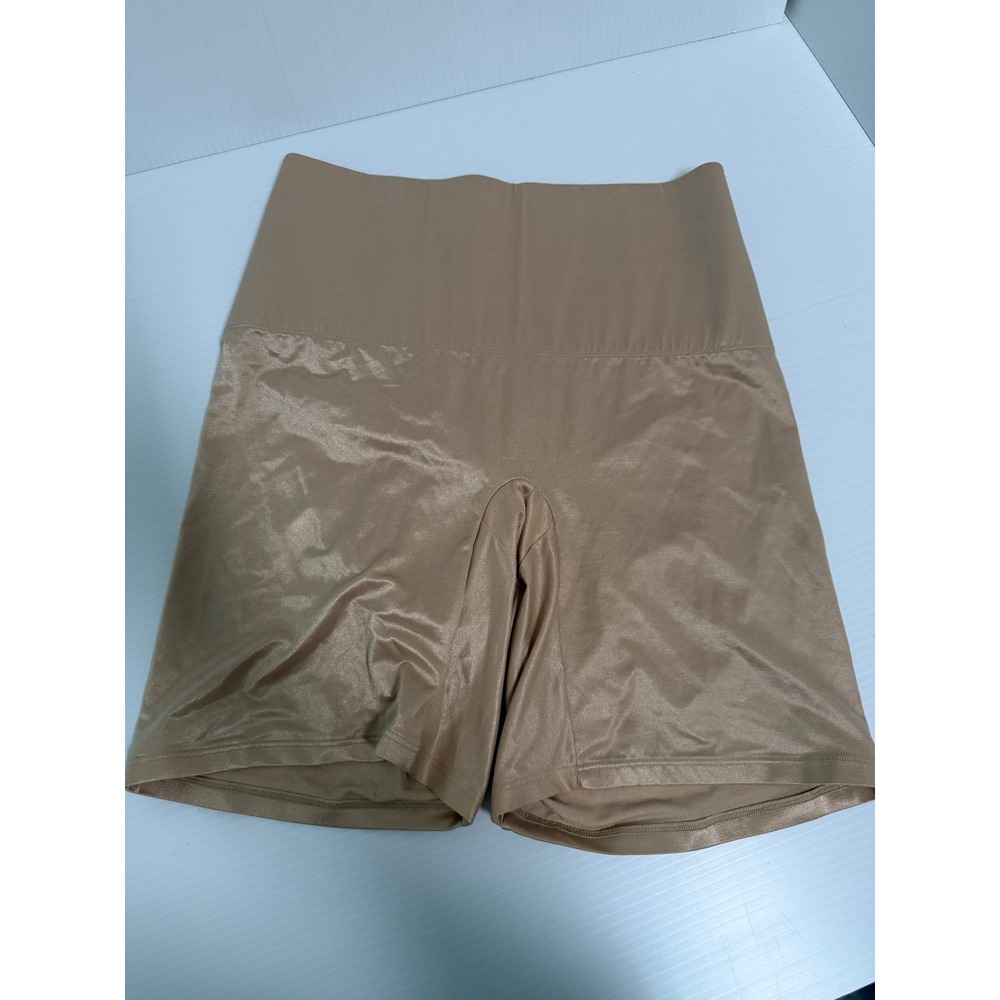 Hanes Her Way Tan High Waisted Shapewear Shorts Tummy Control Nude 3XL RN63944